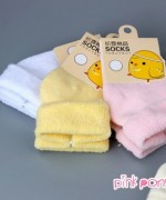 【Pink Pony】翻邊純棉素色巾襪/童襪(0-3歲) SW001